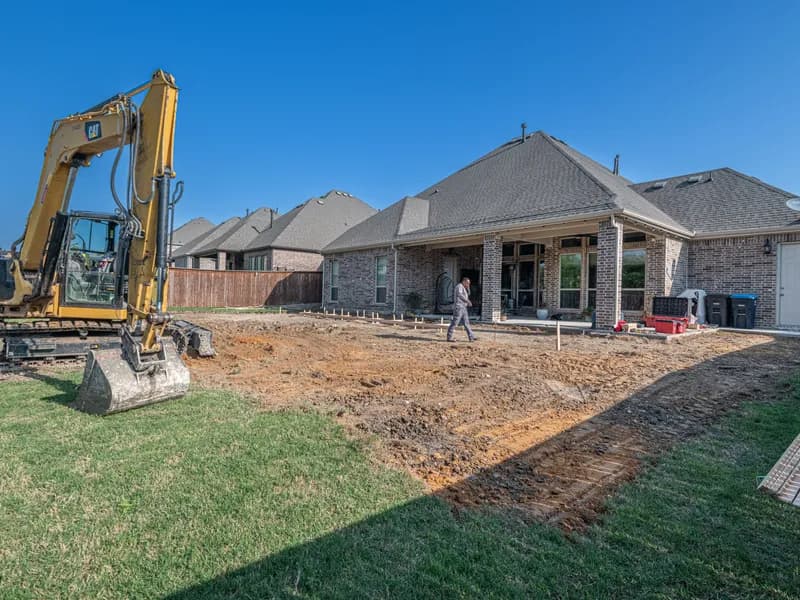 Pool excavation project in Dallas