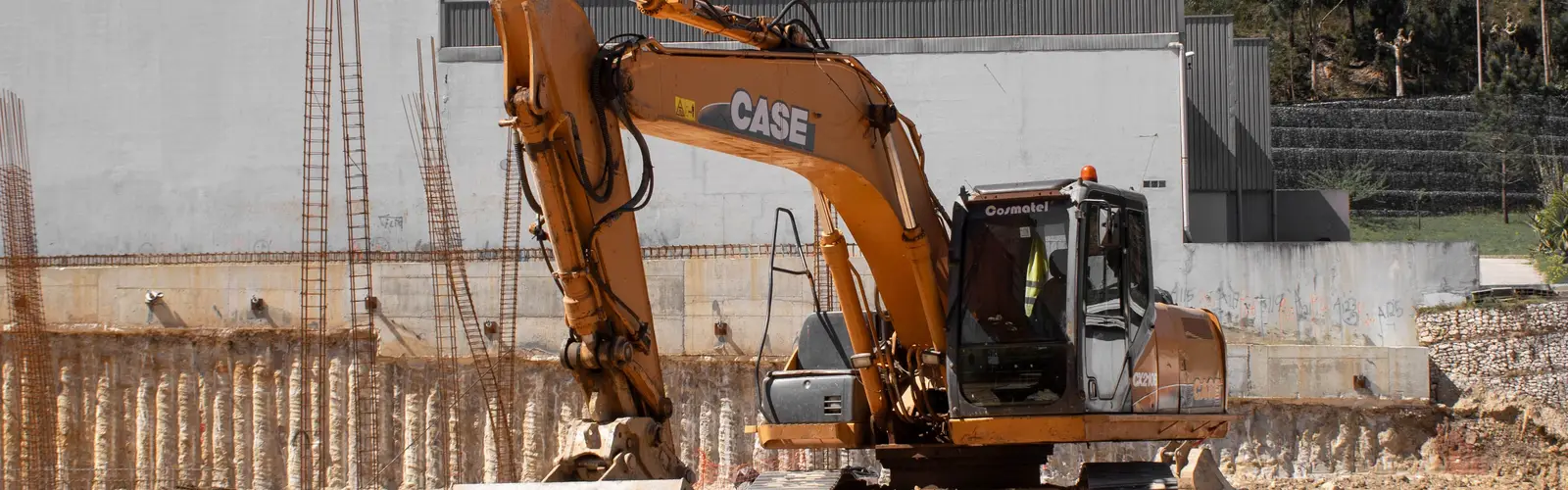 Excavator on a job site in Dallas